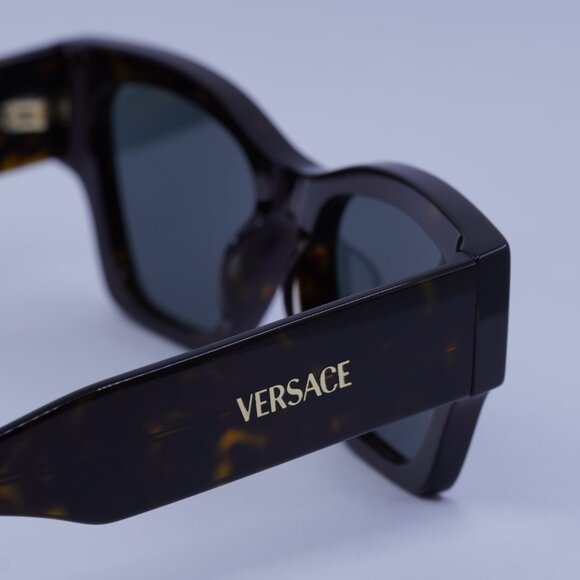 Versace VE4492U 108/87 Sunglasses Dark Havana Square Frame, Dark Grey Lenses main image 5